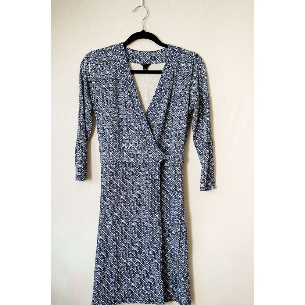 Ann Taylor Dress true wrap 0 3/4 sleeve long Office Event Cocktail Party